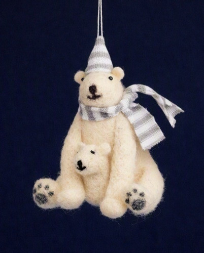 Sass belle felt polar bear - sass,