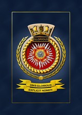 HMS GLORIOUS SHIPS BADGE/CREST