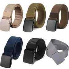 Unisex Nylon Adjustable Belt Tactical Waistband Canvas Plastic Buckle Belt