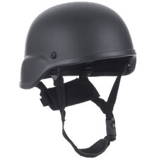 ARMY TACTICAL COMBAT HELMET MICH HEAD PROTECTION FIBERGLASS AIRSOFT BLACK