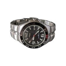 Fila Mens Watch Black Diver Style Date Window 50 Metres Water Resistant Working