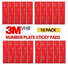3M NUMBER PLATE STICKY PADS DOUBLE SIDED ADHESIVE STRIPS 3M VHB TAPE FIXINGS x10