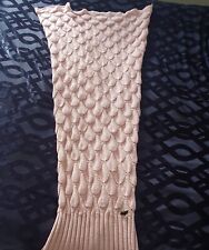 Lipsy From Next Pink Chunky Knit Mermaid Blanket / Throw 