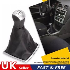 5 Speed Gear Stick Shift Knob Lever Gaiter Boot Cover For Ford Focus MK2 2005-08