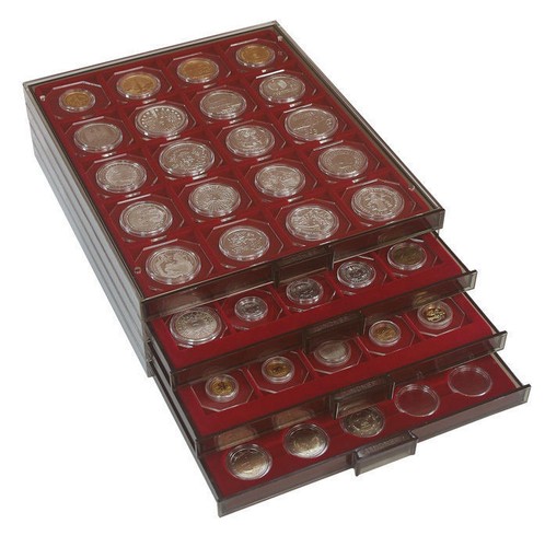 Lindner coin box smoked glass - box,