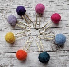 2 x Pom Pom Planner Clips/Erin