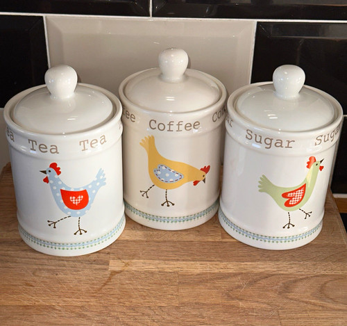 3pc tea coffee sugar - sugar, canister