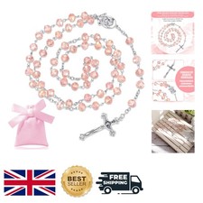 Timeless Pink Glass Rosary