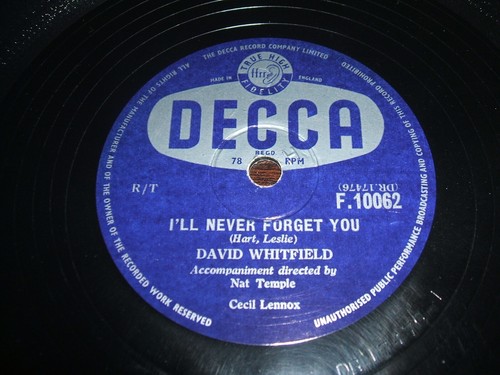 78rpm decca f10062 david - 78rpm,
