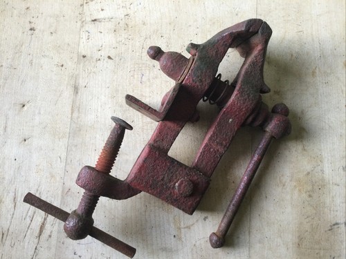 Vintage blacksmith bench vice - bench, vice.