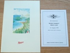 MORGAN RANGE BROCHURE (PLUS 4 PLUS 8 1800 4/4)  & PRICE LIST 1991 ENGLISH EXC