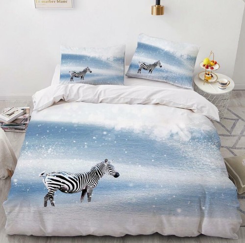 Snow zebra bed - 3d,