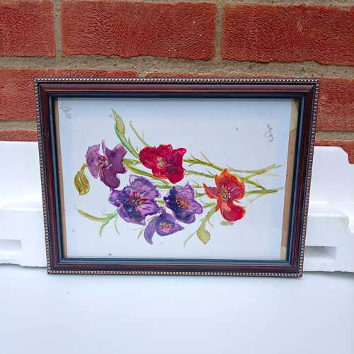 Framed floral flowers - framed,