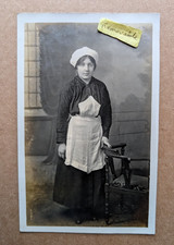 OLD PHOTO WOMAN GIRL MAID UNIFORM DOMESTIC WORTHING SUSSEX SOCIAL HISTORY PS 349