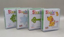 SIZZIX - Small Die Bundle Of 4 Includes - Snowflake / Dog / Key, Skeleton / Sun