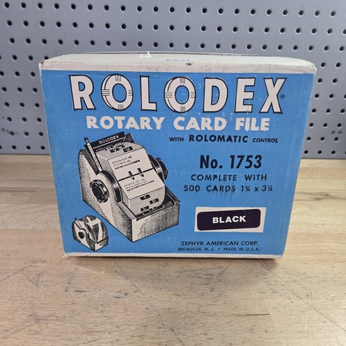 New vintage rolodex 1753 black - new,