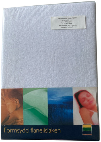 Single fitted sheet - fitted, white