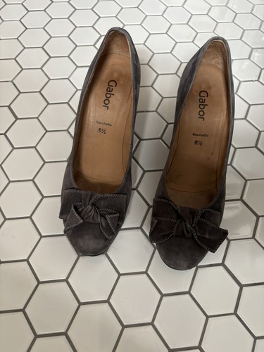 Grey suede gabor - grey, shoes