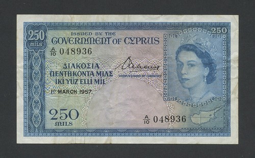 Cyprus 250 mils note - note,