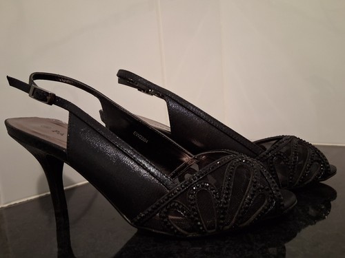 Ladies pavers black heeled - ladies',