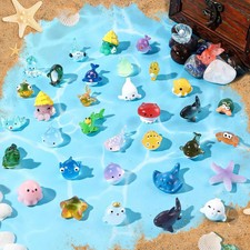 18Pcs Mini Sea Animals, Resin