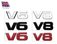 V6 V8 Chrome Black Red 3D