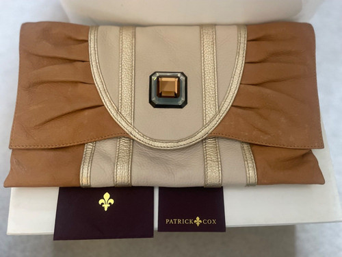 Patrick cox clutch tan - clutch, tan,