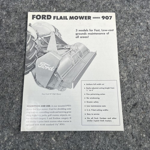 Ford tractor 907 flail mower - ford,