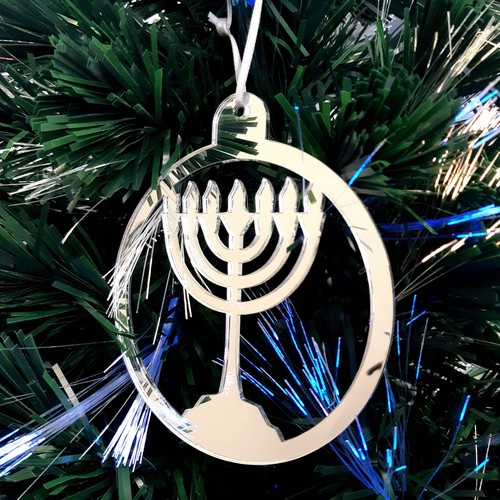 Round menorah christmas tree - round,