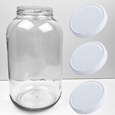 Twist Off Lid 100mm | 4.25 Litre (~1 Gallon) Large Round Glass Jar |  Preserving