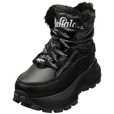 Buffalo Manhatten Vegan Womens Platform Boots in Black - 5 UK