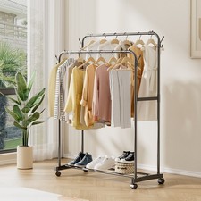 Movable metal clothes - clothes, rail