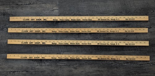 Vintage wooden yardstick - wooden,