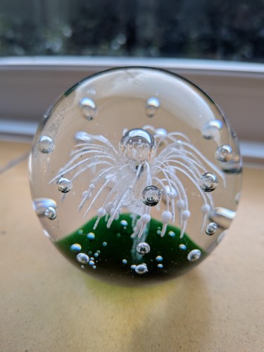 Art glass paperweight - glass,