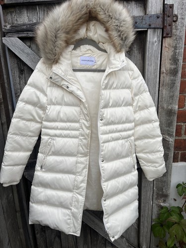 White calvin klein parka puffa - calvin,