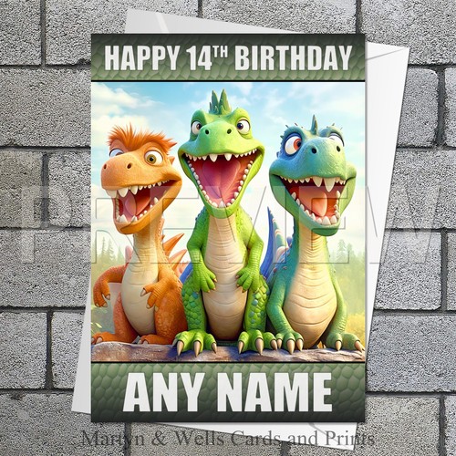 Dinosaur birthday card - ., 5x7
