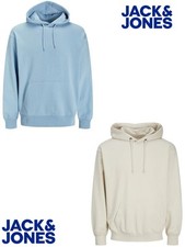 Jack & Jones Mens Sweatshirt Hoodies, Plain Hooded Sweatshirt For Men, S TO 2XL