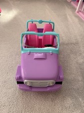 Barbie Off-Road Vehicle, Purple with Pink Seats and Rolling Wheels, 2 Seats