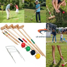 4 Player Wooden Croquet Set