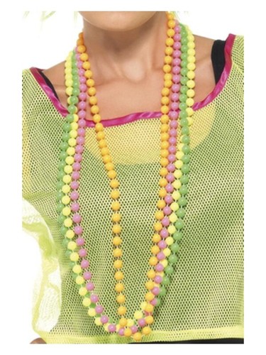 Fluorescent beaded necklaces - fluorescent,