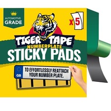 Tiger Tape® Official Number Plate Sticky Pads | Automotive Grade (5 strips)