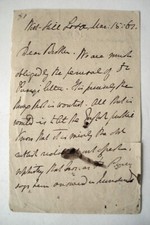William Howitt (1792-1879) Signed Letter - Samuel Harrison (Black Abolitionist)