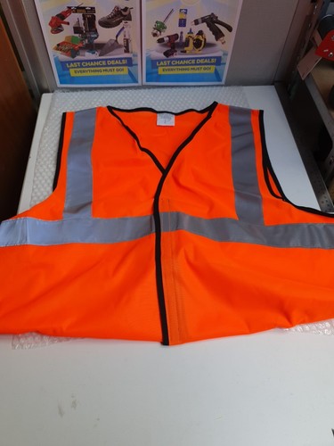 Orange vis vest with - hi-vis,