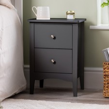 Bedside Table 2 Drawer Slim