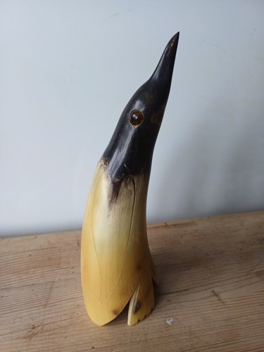 Vintage hand carved - carved, horn