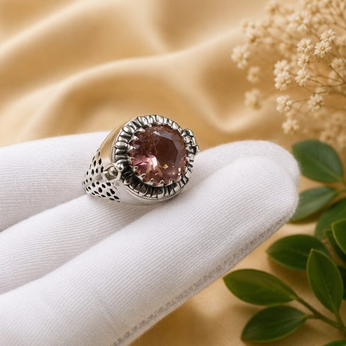 Morganite poison ring - morganite, |