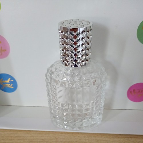 Large glass with silver - with, top