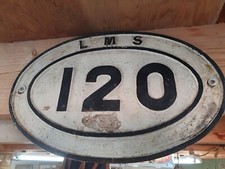 LMS Cast Iron Railway Bridge Plate 120 House Number Sign 