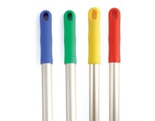 Food Hygiene Colour Coded Aluminium Brush Broom Mop Handle Metal Screw Fit