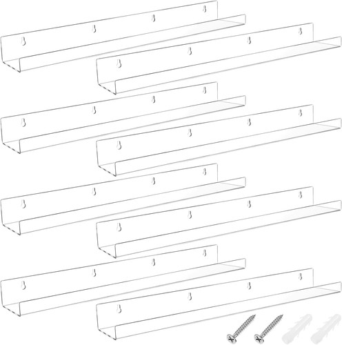 Clear acrylic floating - clear, shelves